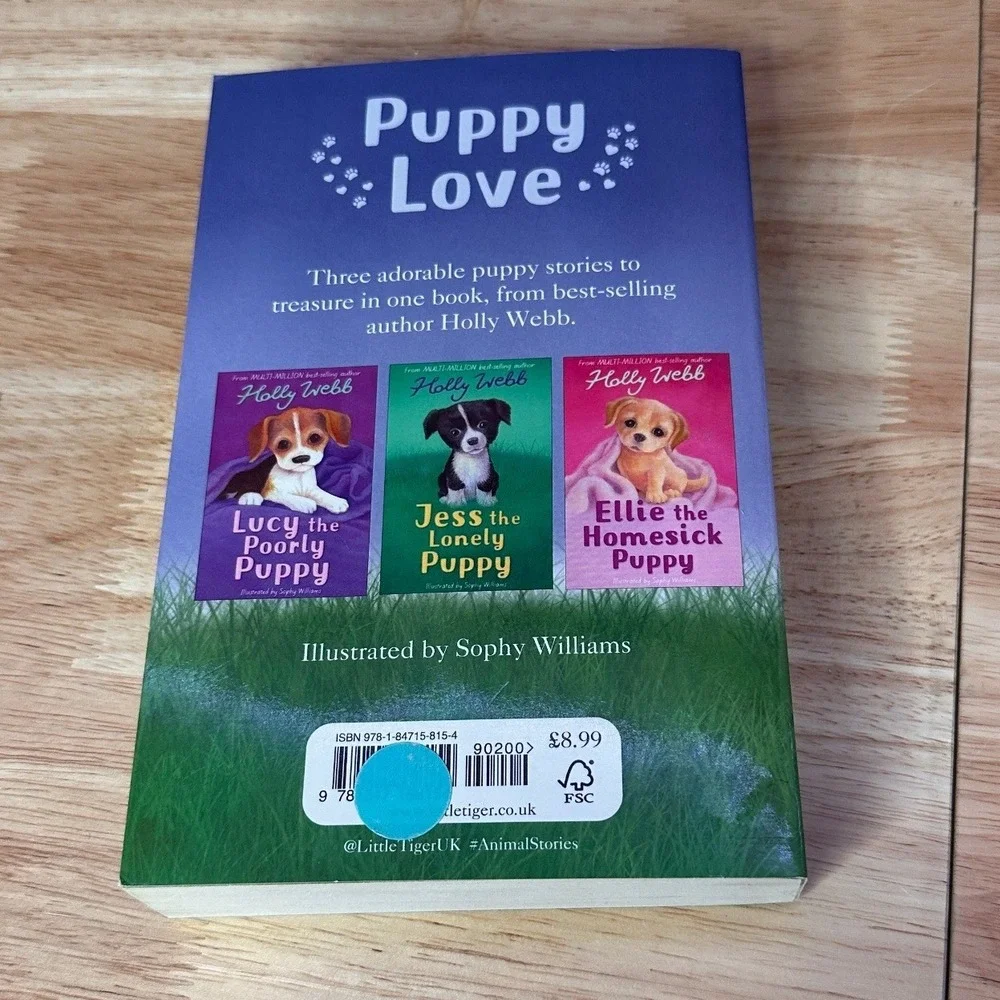Puppy Love Holly Webb 3 Stories in 1 Book Lucy Jess Ellie Paperback Kids Fiction